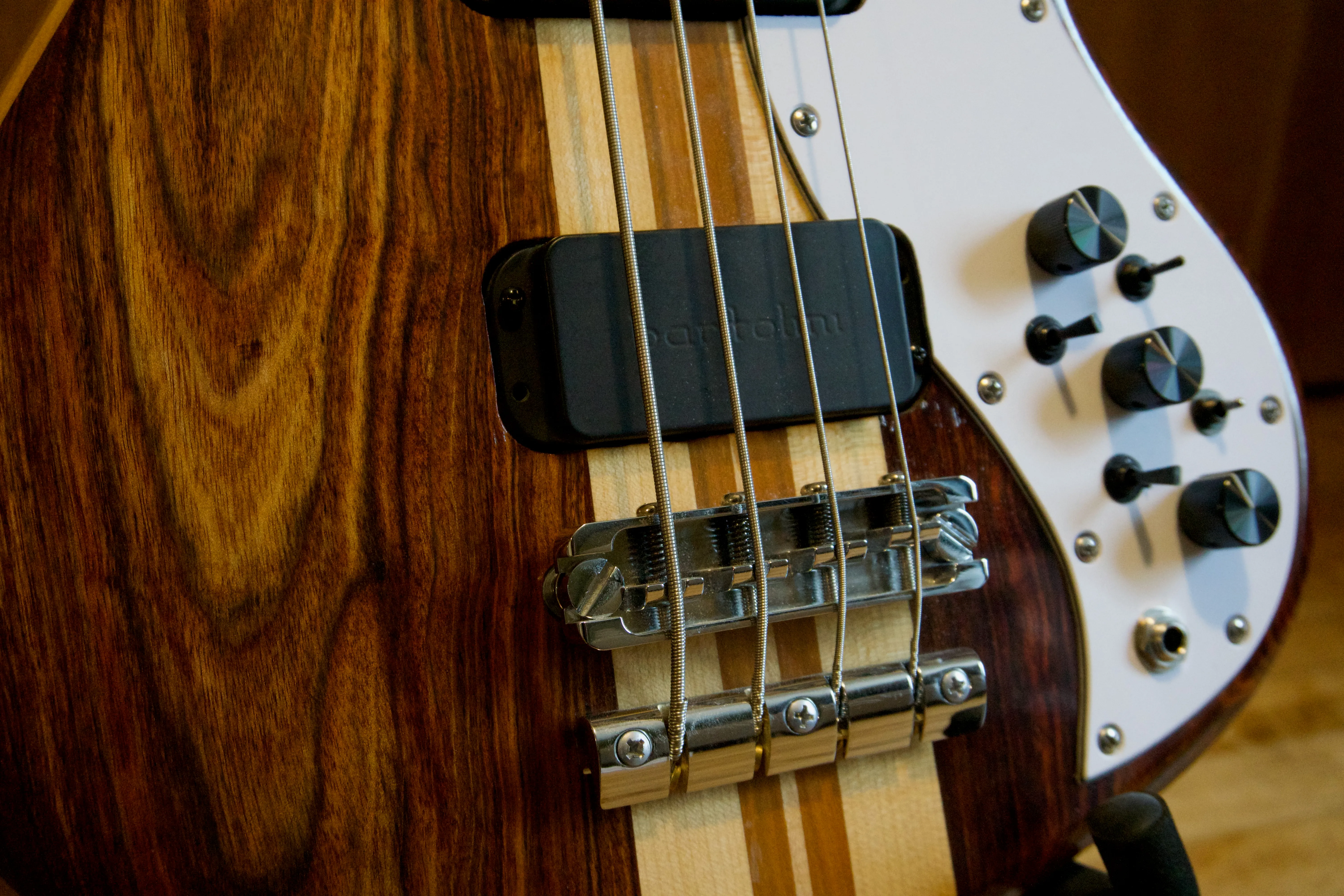 Bass guitar, close-up